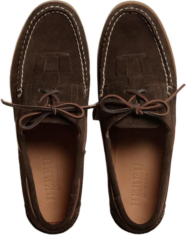Hereu Gevlochten bootschoenen met veters Bruin - Foto 2