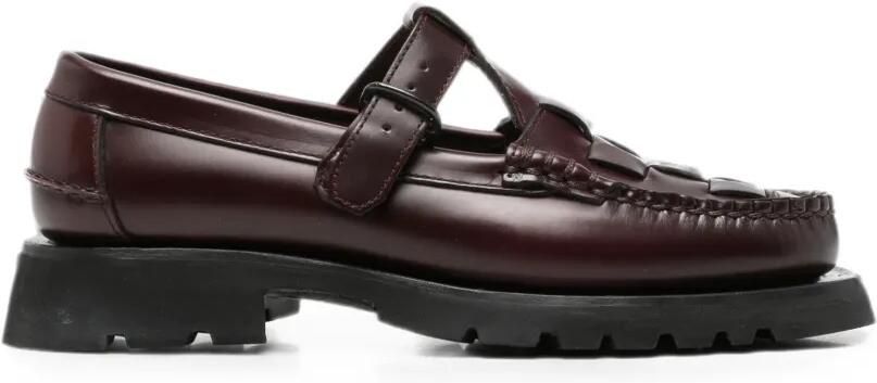 Hereu Geweven loafers met gespsluiting Bruin