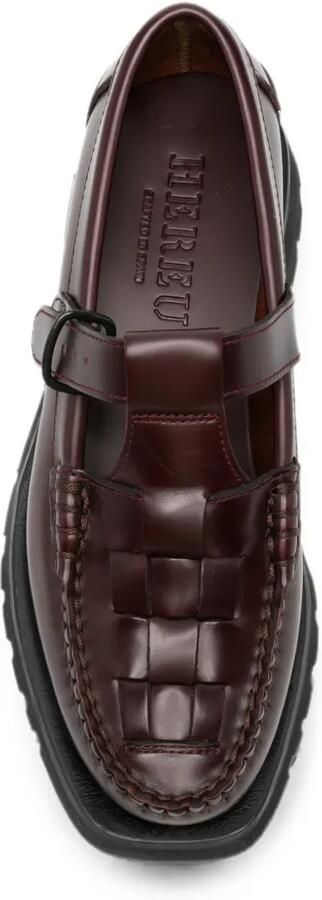 Hereu Geweven loafers met gespsluiting Bruin - Foto 3
