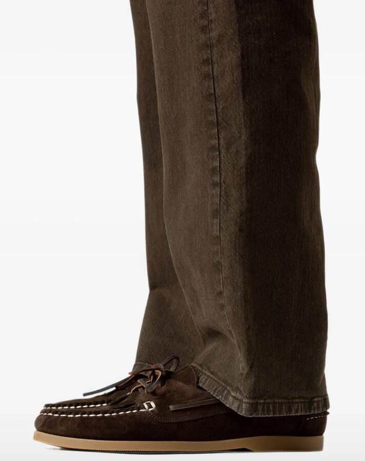 Hereu Gevlochten bootschoenen met veters Bruin