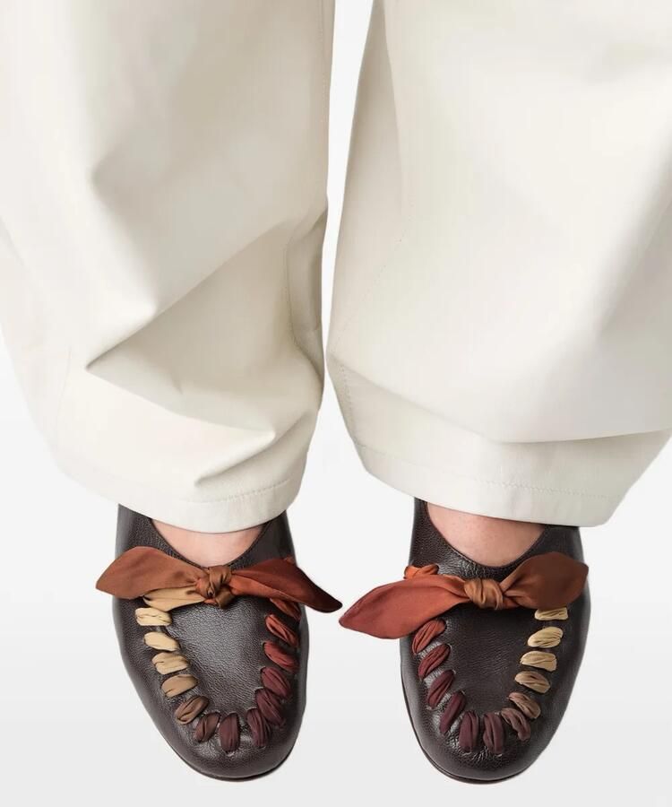 Hereu Juliol Foulard gedeconstrueerde loafers Bruin - Foto 2