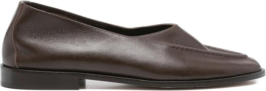 Hereu Juliol Winter leren loafers Bruin