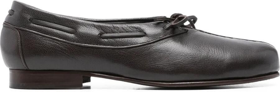 Hereu Leren bootschoenen met veters Bruin