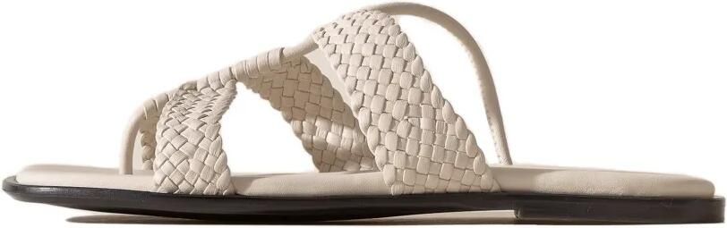 Hereu Lina geweven teensandalen met bandjes Beige