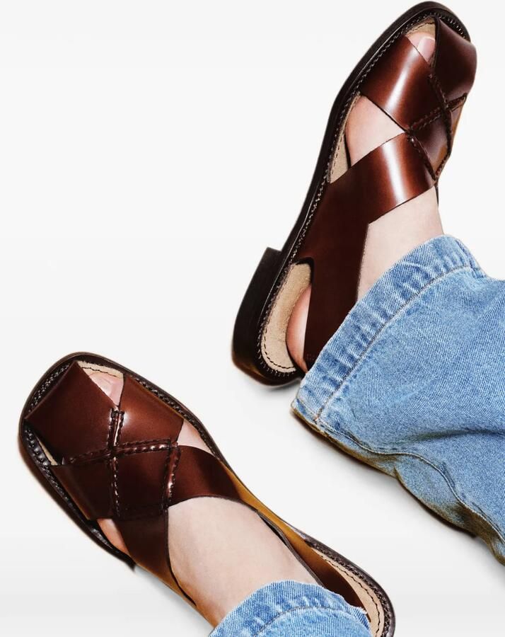 Hereu Llano flat sandals Bruin - Foto 2