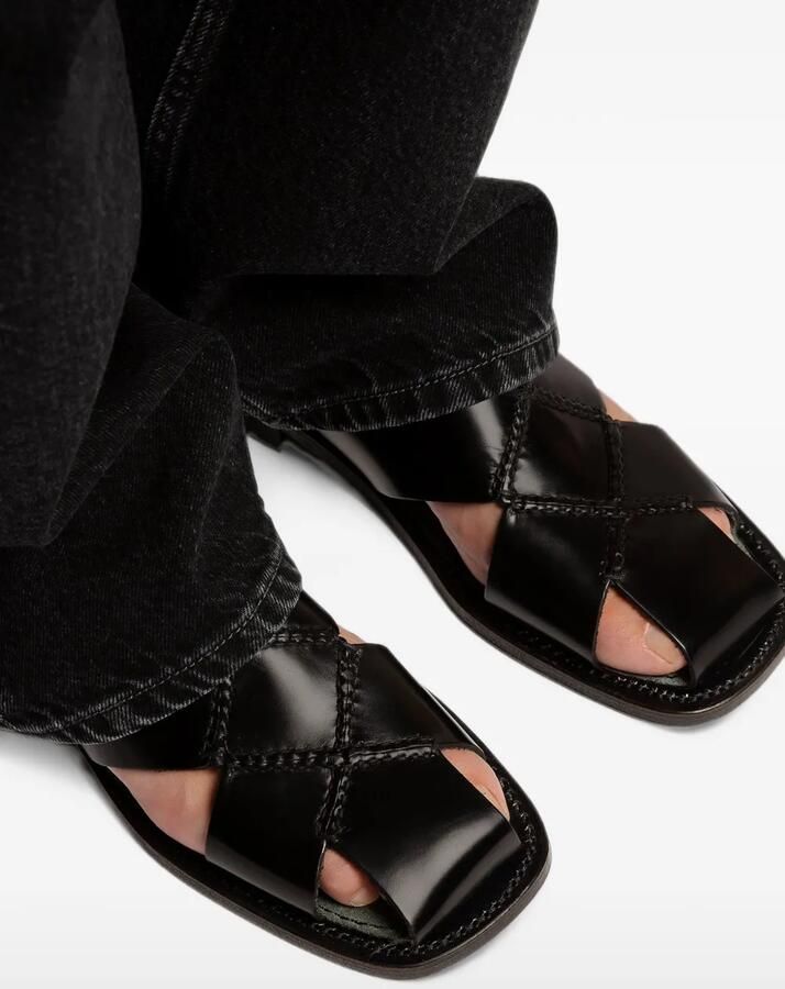 Hereu Llano slingback sandalen Zwart