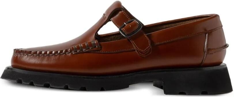 Hereu Loafers met T-bandje Bruin