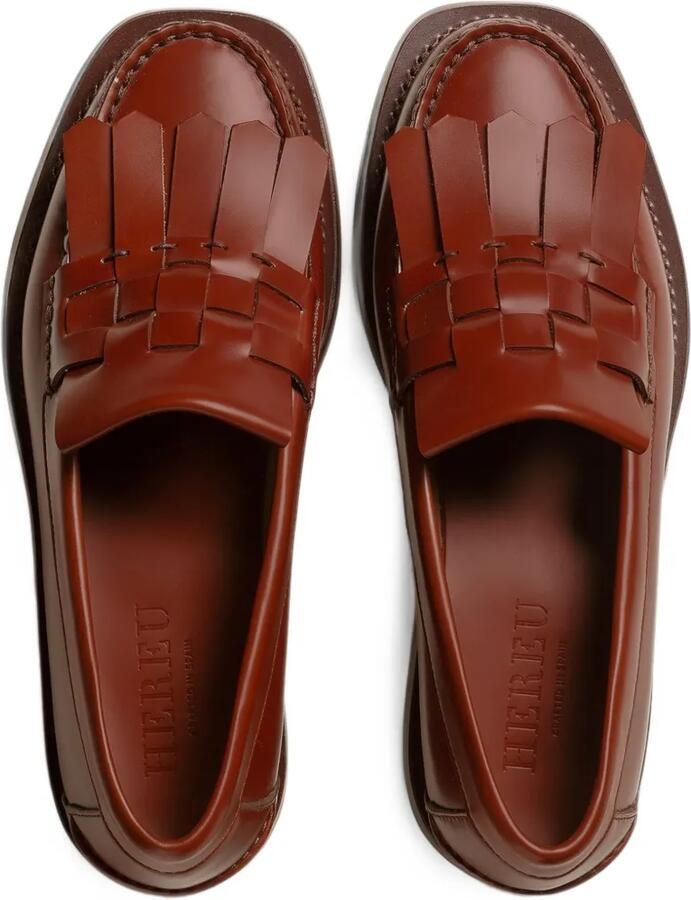 Hereu Marti loafers met geweven franje Bruin - Foto 3