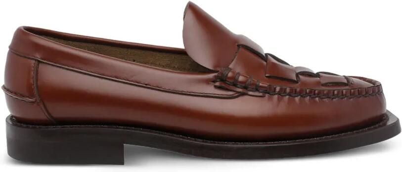 Hereu Nomblea geweven loafers Bruin