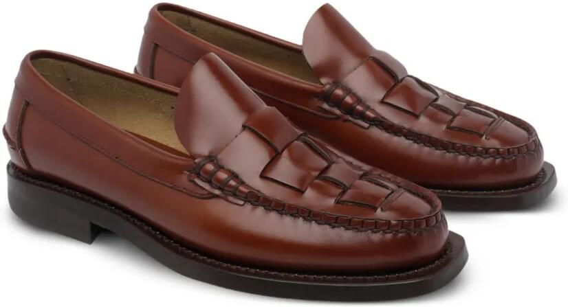 Hereu Nomblea geweven loafers Bruin - Foto 3