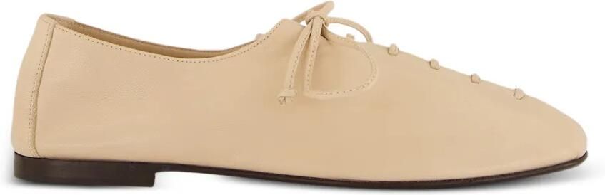 Hereu Plegada ballerina's met veters Beige