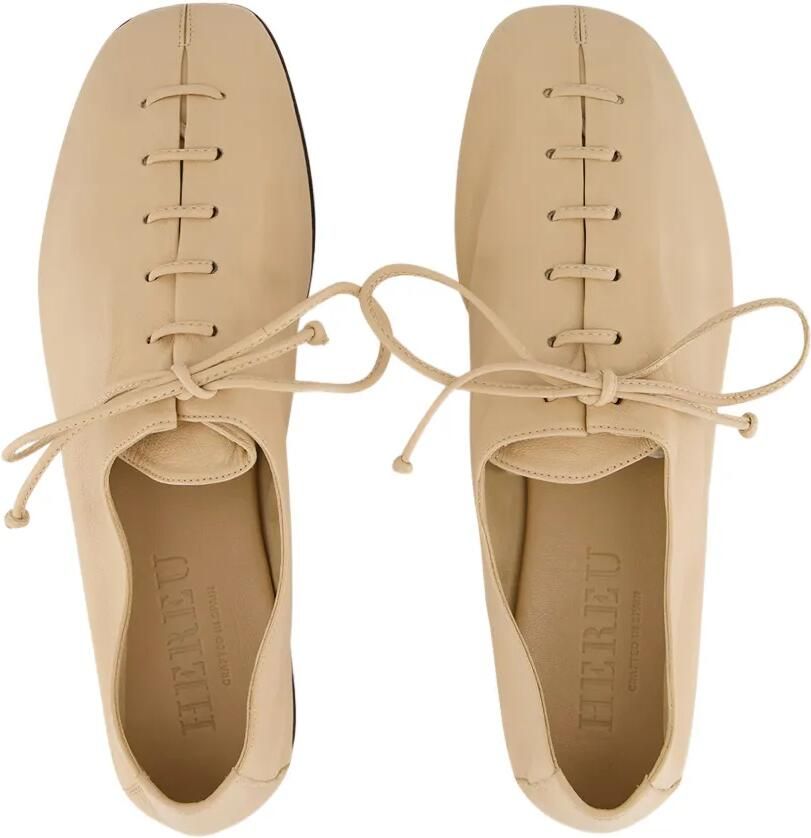 Hereu Plegada ballerina's met veters Beige - Foto 2