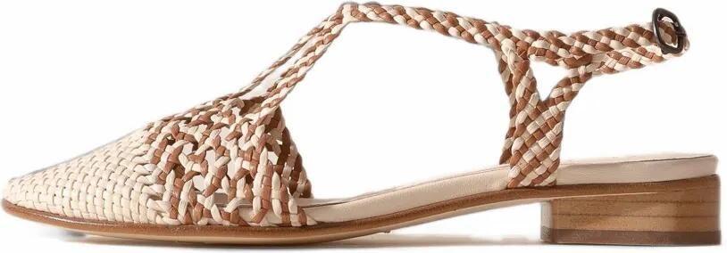 Hereu Plora braided flat pumps Beige