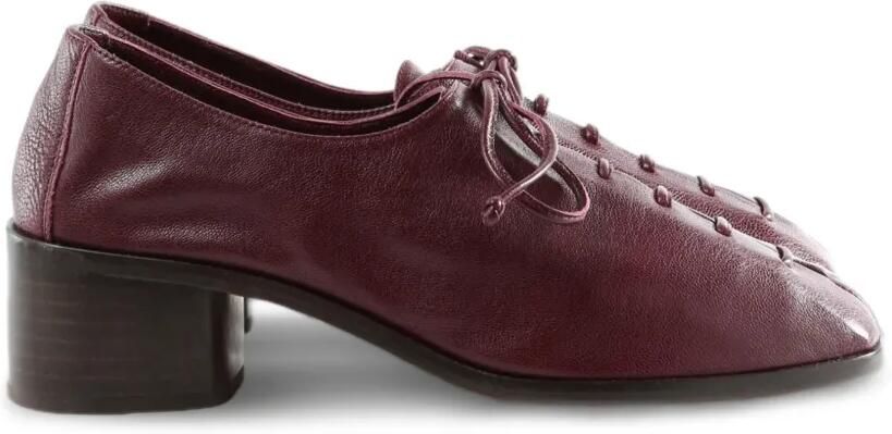 Hereu Pumps met blokhak en veters Rood
