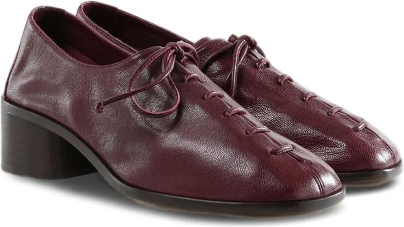 Hereu Pumps met blokhak en veters Rood - Foto 2