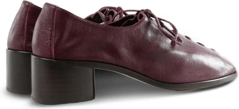 Hereu Pumps met blokhak en veters Rood - Foto 3