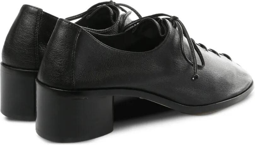 Hereu Pumps met blokhak en veters Zwart - Foto 3