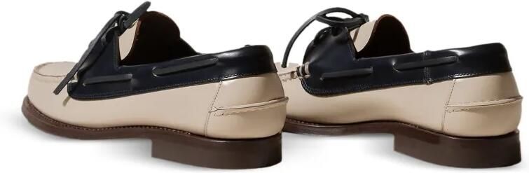 Hereu Saler tweekleurige bootschoenen met vetersluiting Beige - Foto 5