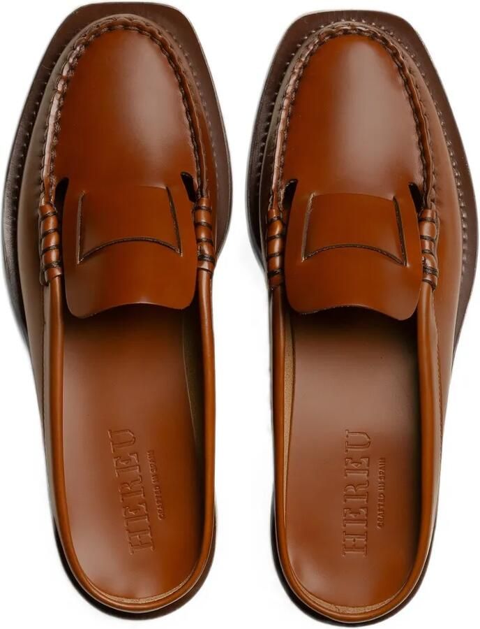 Hereu Sineu flat mules Bruin - Foto 3
