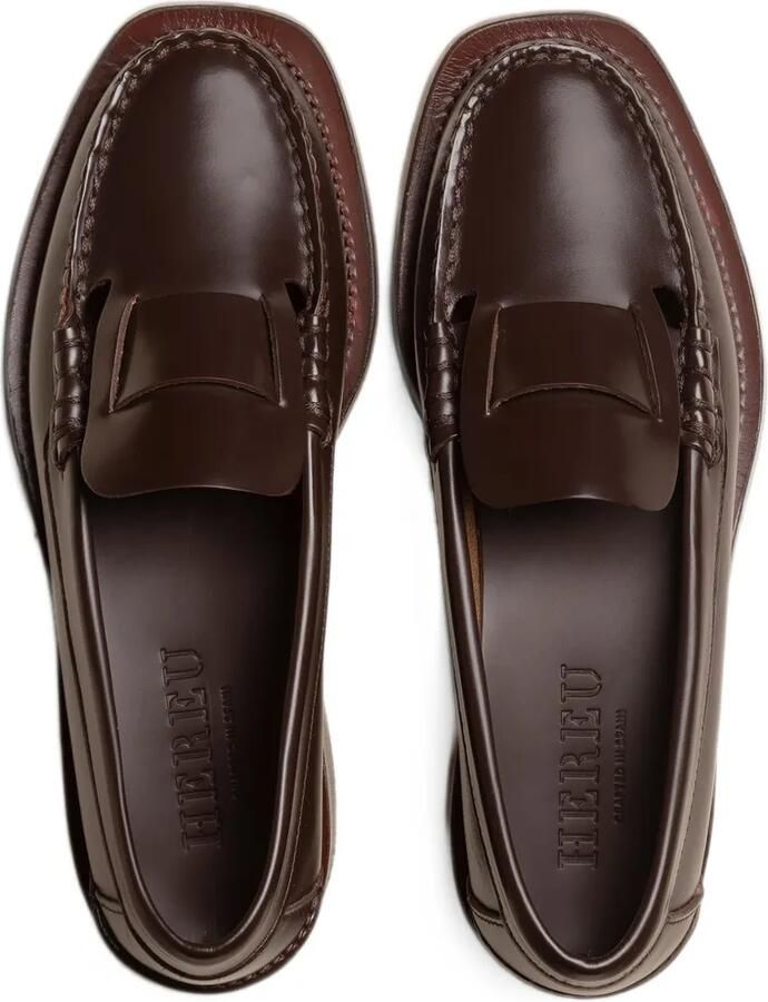 Hereu Sineu loafers met verweven detail Bruin - Foto 3
