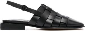 Hereu Mura leren slingback muiltjes Zwart