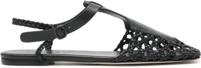 Hereu Reixa leren sandalen Zwart