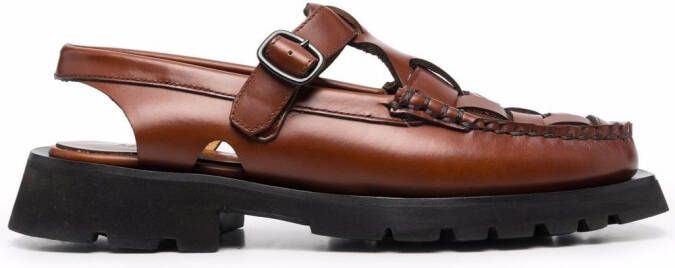 Hereu Roqueta geweven sandalen Bruin