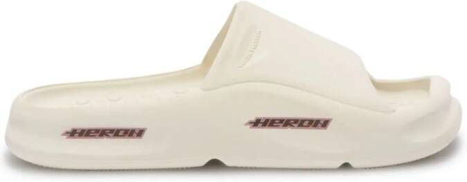 Heron Preston Eco Moulded slippers met logo-reliëf Wit