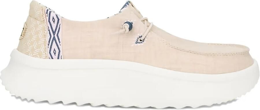 Hey Dude Wally sneakers met plateauzool Beige