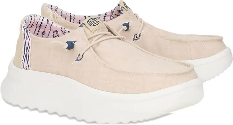 Hey Dude Wally sneakers met plateauzool Beige - Foto 2
