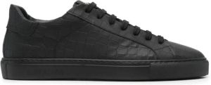 Hide&Jack Sneakers met krokodillen-reliëf Zwart