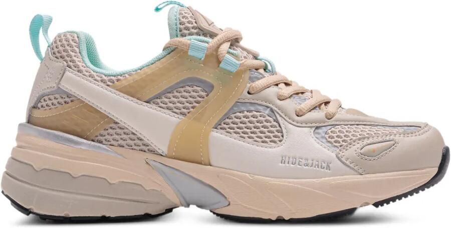 Hide&Jack Chunky sneakers met mesh vlakken Beige