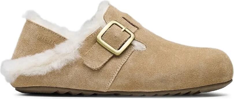 Hide&Jack Ciock loafers van schapenvacht met gespsluiting Beige