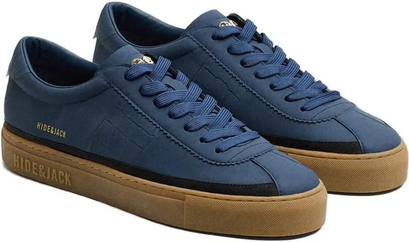 Hide&Jack Sneakers met krokodillen-reliëf en vlakken Blauw