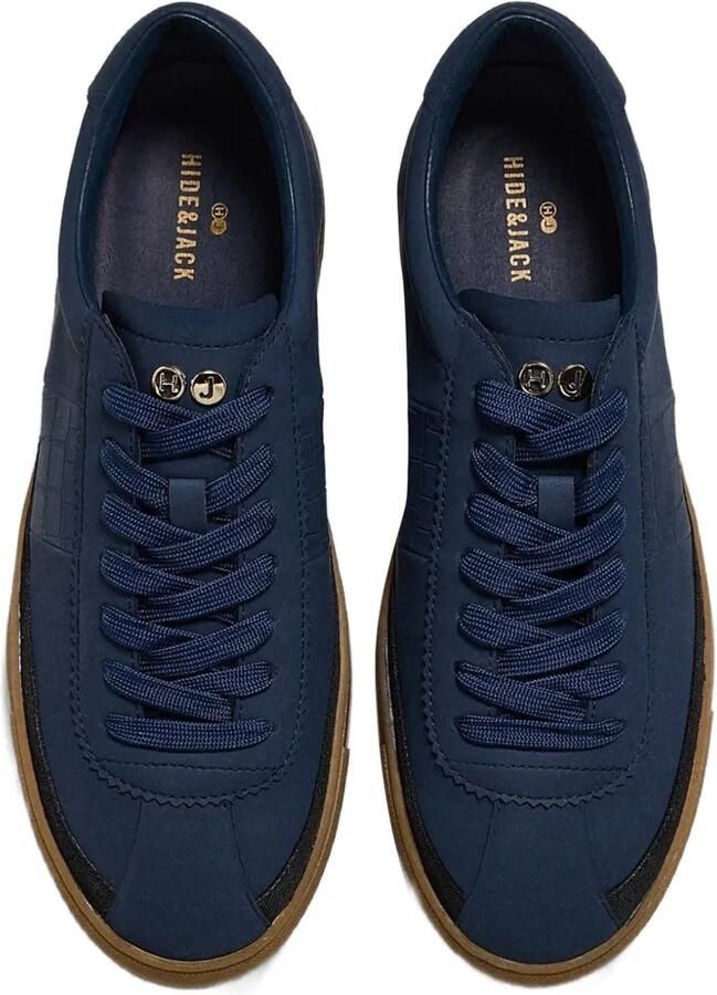 Hide&Jack Sneakers met krokodillen-reliëf en vlakken Blauw - Foto 3