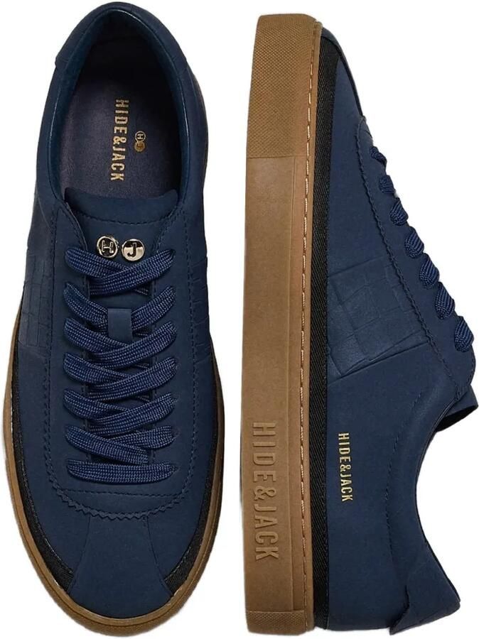 Hide&Jack Sneakers met krokodillen-reliëf en vlakken Blauw - Foto 2