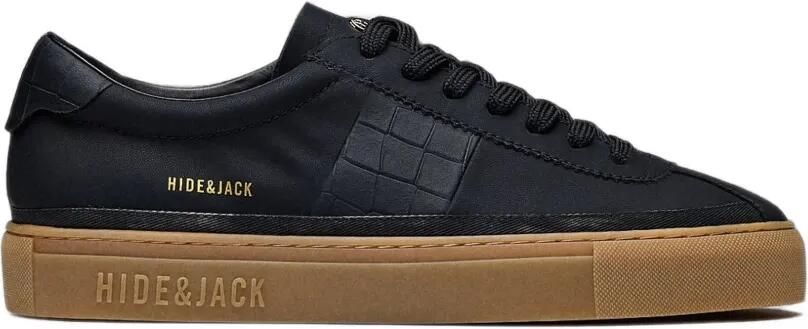Hide&Jack Sneakers met krokodillen-reliëf Zwart