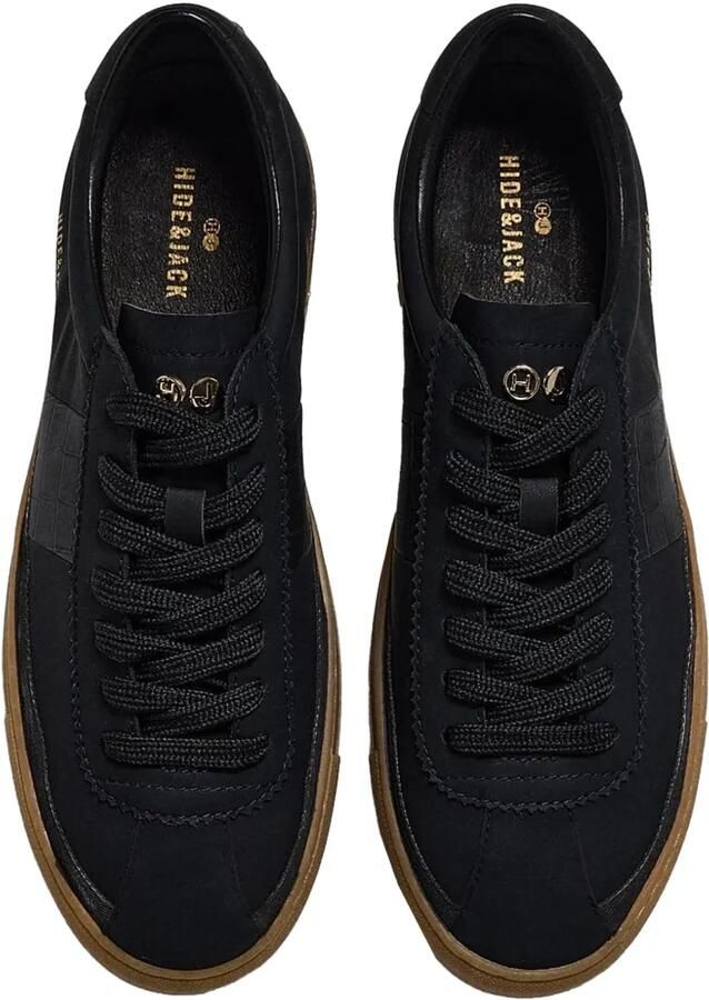 Hide&Jack Sneakers met krokodillen-reliëf Zwart - Foto 4