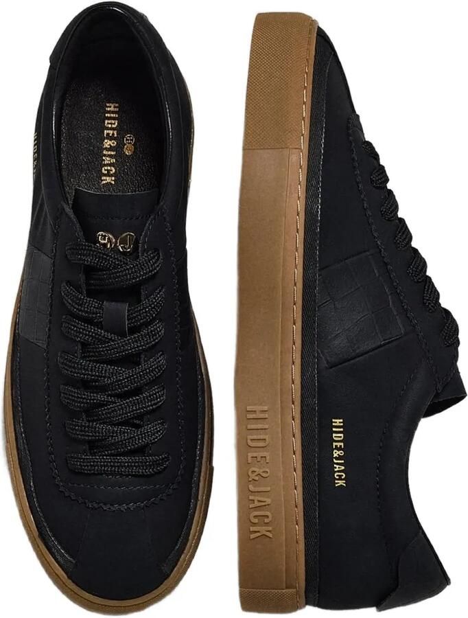 Hide&Jack Sneakers met krokodillen-reliëf Zwart - Foto 2