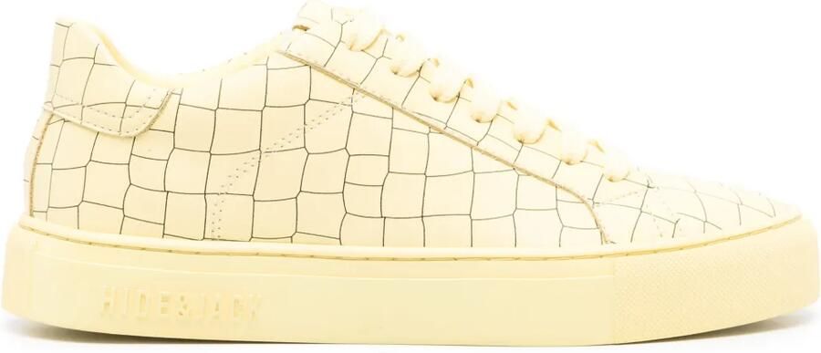 Hide&Jack Essence Croco sneakers met textuur Geel - Foto 1