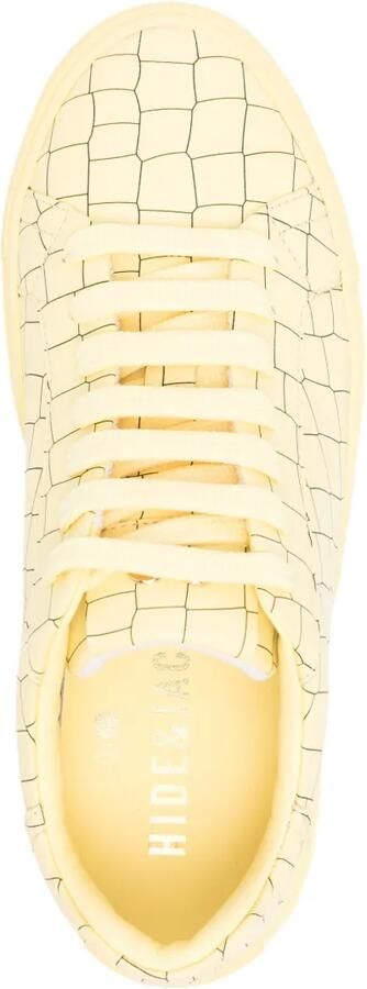 Hide&Jack Essence Croco sneakers met textuur Geel - Foto 4