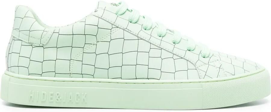 Hide&Jack Essence Croco sneakers met textuur Groen