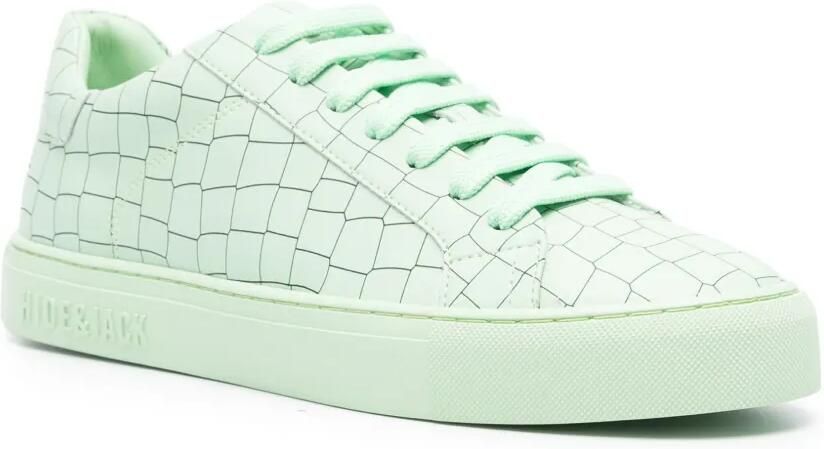 Hide&Jack Essence Croco sneakers met textuur Groen - Foto 2