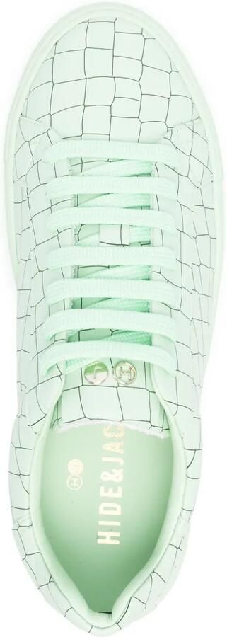 Hide&Jack Essence Croco sneakers met textuur Groen - Foto 4