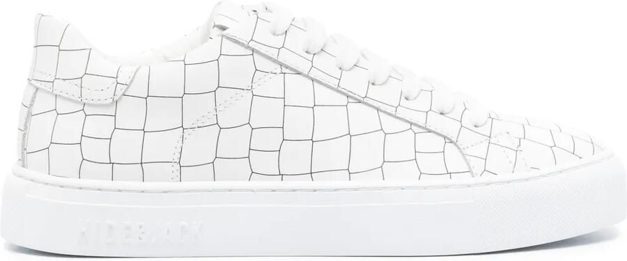 Hide&Jack Essence Croco sneakers met textuur Wit