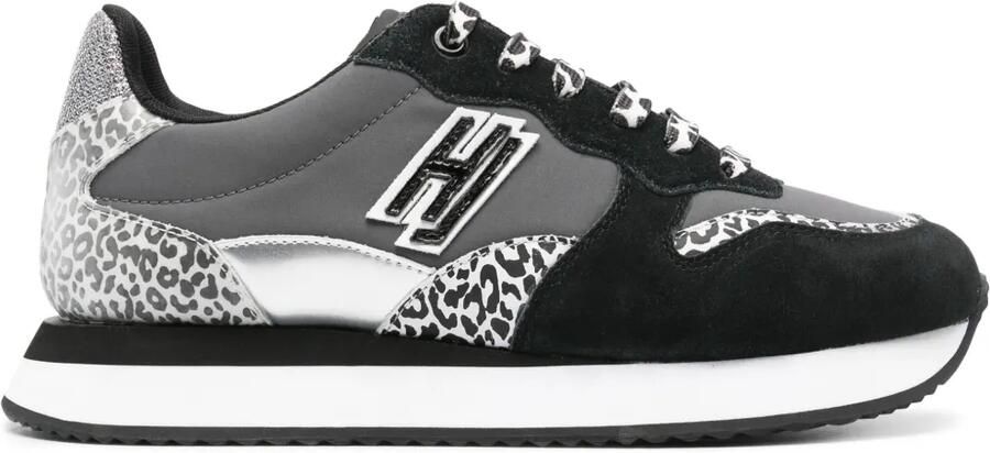 Hide&Jack Over sneakers met zebraprint Grijs