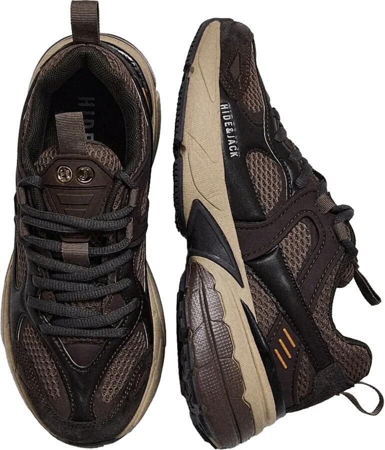 Hide&Jack Sneakers met mesh details en vlakken Bruin - Foto 2