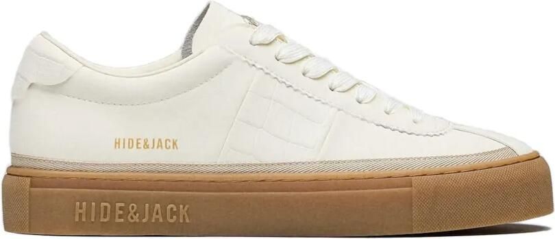 Hide&Jack Retro sneakers met krokodillen-reliëf en plateauzool Wit
