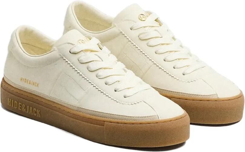 Hide&Jack Retro sneakers met krokodillen-reliëf en plateauzool Wit - Foto 5