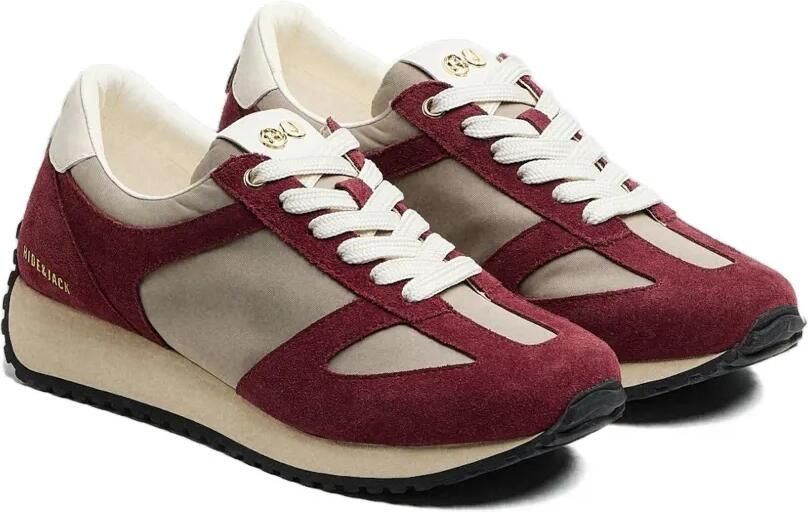 Hide&Jack Roma suède sneakers met vlakken Rood - Foto 5